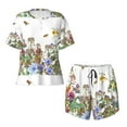 thumbnail image 4 of Picia Herbs and Wildflowers Pajamas Sets for Women Soft Short-Sleeved Pjs with Lounge Shorts Two Piece Sleepwear-Medium, 4 of 9