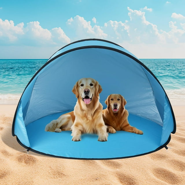 Carpa de playa para perros MitoBele, extra grande, 47 x 39 x 30 cm, color azul