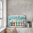 thumbnail image 4 of Inspirational Canvas Wall Art Encouraging Bible Verses On Cute Marson Jars and Butterflies God Says You Are Modern Artwork for Living Room Bedroom Bathroom Office Home Decor 12x16 In, 4 of 6