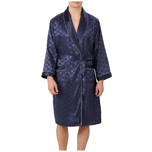 Ensemble de Pyjama pour Homme à Imprimé, Col Rabattu, Manches Longues, Pantalon, Tenue de Nuit