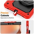 thumbnail image 7 of Case for Samsung Galaxy Tab S10 Lite/S10 FE/S9 FE/S9, 360 Rotating Stand Handle Shoulder Strap Heavy Duty Shockproof Cover, Red, 7 of 7