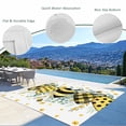 thumbnail image 3 of Summer Bee Love Outdoor Rug for Patio/Deck/Porch, Non-Slip Large Area Rug 5 x 8 Ft, Daisy Floral Eucalyptus Leaves Rustic Indoor Outdoor Rugs Washable Area Rugs, Reversible Camping Rug Carpet Runner, 3 of 8