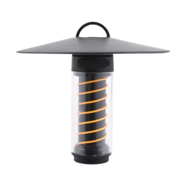 Luz LED para acampar, luz de emergencia ajustable para exteriores, para picnic, barbacoa, pesca Negro con gorra