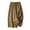 Khaki-03, variant on REALiKUN Linen Pants for Women Wide Leg Capri Pants High Waisted Drawstring Palazzo Pants