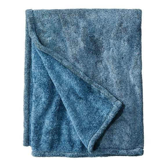 L.L.Bean Wicked Plush Throw Extra Large Bayside Blue Heather (1000199218)
