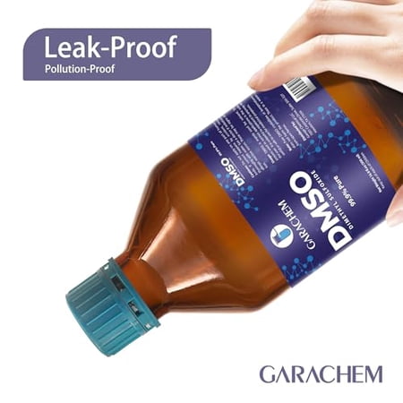 Pure DMSO in a Glass Bottle, Pure Liquid Dimethyl Sulfoxide 16.9 OZ, Non-Diluted, Low Odor