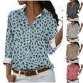 thumbnail image 2 of Utoimkio Floral Print Button Down Shirts for Women Long Sleeve Regular Fit Stretch Work Blouses Tops for Women, 2 of 4