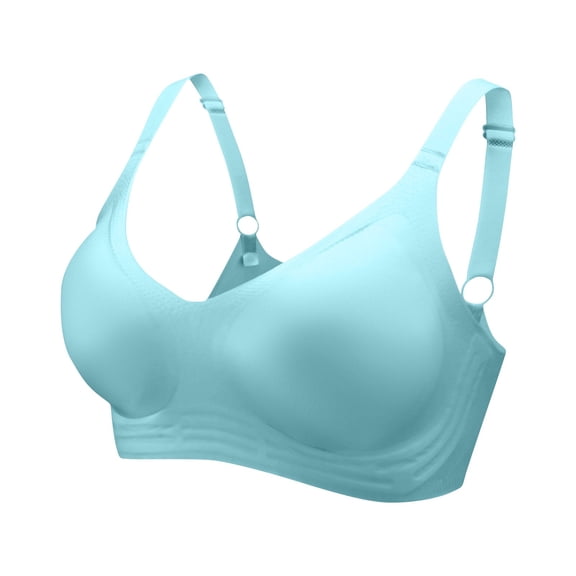 Fatuov Everyday Bra for Women Wireless Breathable Fabric Full Coverage Push Up Comfort Bra Solid Color Bralette 38A