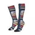 thumbnail image 4 of Cómo relajarse como un gato Otoño Invierno Colorido Mujeres Hombres Mujeres Calcetines Medias de baloncesto transpirables, 4 of 5