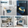 thumbnail image 4 of Mini bote de basura plegable para colgar, para puerta de armario de cocina, pequeño cubo de basura plegable debajo del fregadero, cubo de basura montado en la pared, 2 uds., 4 of 5