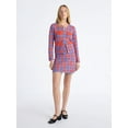 thumbnail image 2 of Free Assembly Women's Fit and Flare Plaid Mini Sweater Skirt, Sizes, XS-XXL, 2 of 5