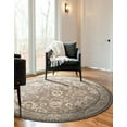 thumbnail image 7 of Unique Loom Penrose Collection Area Rug - Krystle (6' 1" Round Beige Brown/Ivory), 7 of 7