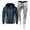 Light Blue, variant on Brondbend Men Track Suits 2 Piece Set Joggers Set for Men Long Sleeve Hoodie with Zipper Multiple Pockets Sweatshirt and Sweatpants Tracksuits Fall Winter Comfortable Gym Workout Suits,Black