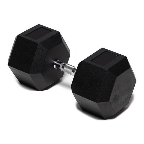 Mancuerna Hexagonal 95 Lb con Revestimiento en Goma MDFitness Pesa, Dumbbell MDFitness Hexagonal Recubierta