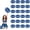 Blue+Silver, variant on 24 PCS pom poms Cheerleading,13.8inch Sports Team Spirits Cheering Squad Dance Training with Handle