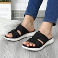 thumbnail image 2 of Siilsaa Shoes for Women Women's Beach sandals, Ultra Soft Cushion Footbed, Arch Support Black,7.5, 2 of 6