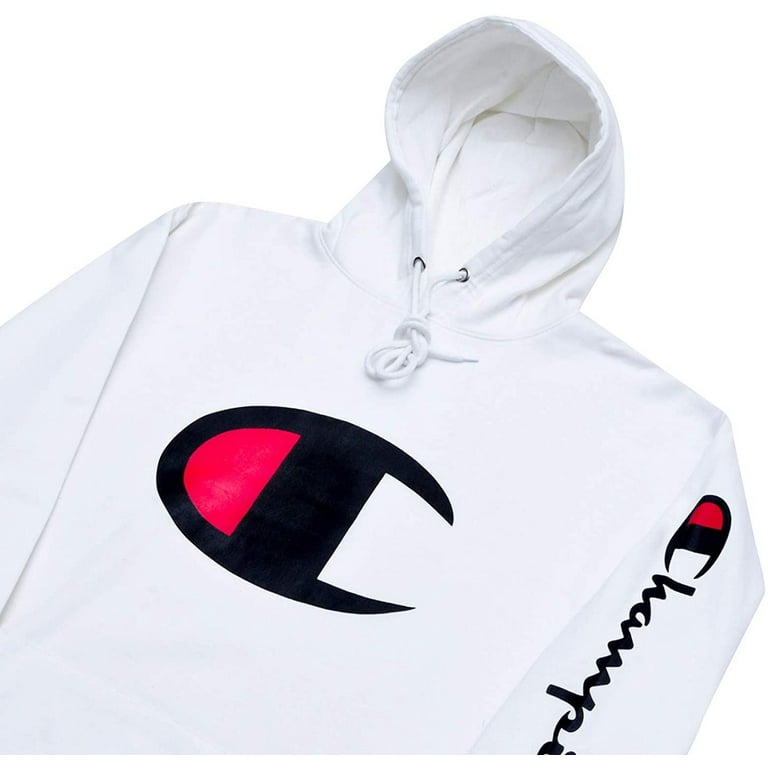 Champion Hoodie for Men Big And Tall Mens Oversized Pullover Fleece Sweatshirt White Walmart