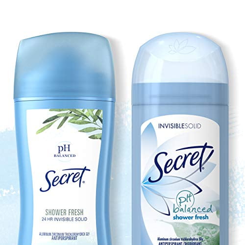 Secret Antiperspirant Deodorant for Women, Shower Fresh Scent, Invisible Solid, 2.6 Oz, Pack of 6