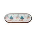 thumbnail image 2 of Christmas Wooden Serving Tray, Holiday Dessert Platter with Deer Tree Snowflake Prints, Farmhouse Tabletop Decor for Cookies Candy Display, 7.28-11.41in, 2 of 6