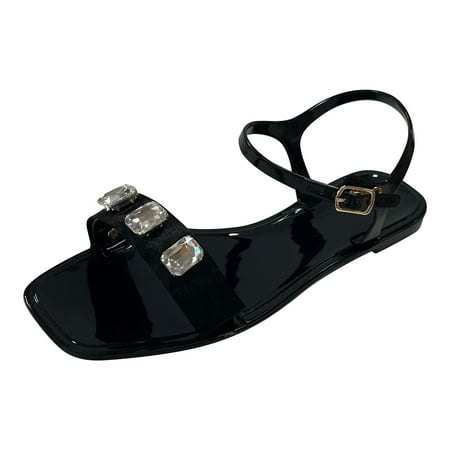 

HSMQHJWE Womens Sandals Wide Width Women Sandals Flat Casual Bright Sandals Fashion Diamond Sandals Shoes Women Flat Toe Summer Open Sandals Fashion Women S Sandals Wide Shoes For Women Wide Width S