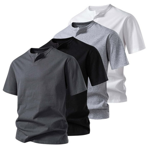 Fanxing Mens Cotton Tshirts 2x Black Comfort Crewneck Short Sleeve Tees Stretchy Basic Summer Tops XXL