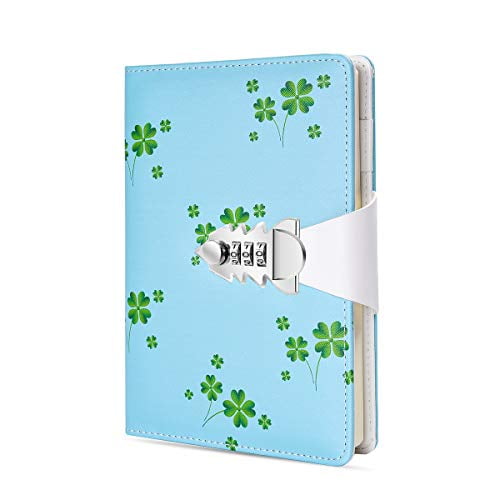 PU Leather Cute pet Diary Pocket Journal Planner Notebook With Lock Password 