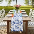 thumbnail image 4 of Table Runners 70 Inches Long Dress Scarves, Valentine's Day Farmhouse Coffee/Dining/Kitchen Table Decor, Holiday Table Runner, Blue Heart Love Modern Romantic Minimalist 13x70 Inch, 4 of 9
