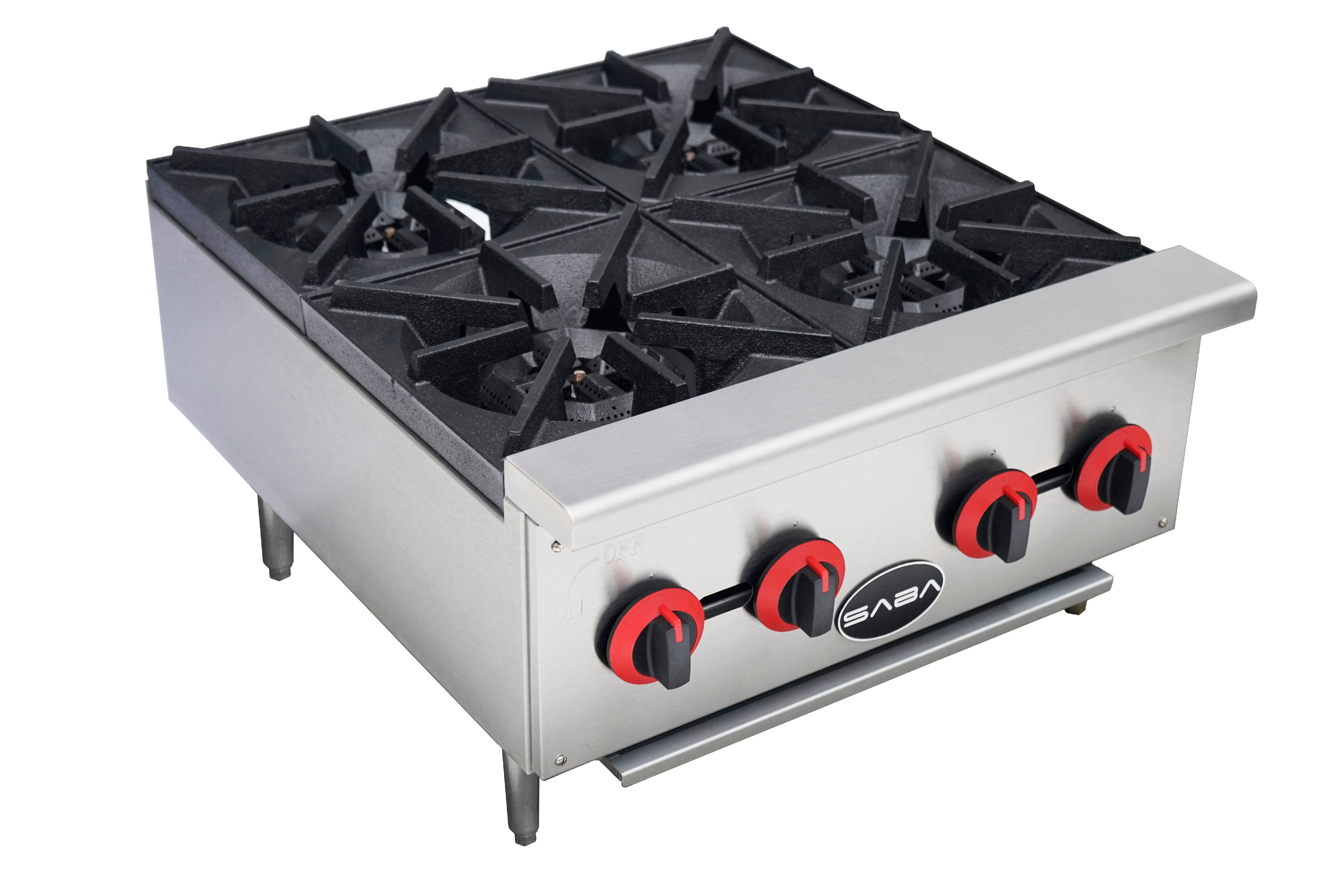 Heavy Duty Commercial Stainless Steel 4 Burner Hot Plate