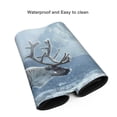 thumbnail image 4 of Hirioo Winter Reindeer In Snowy Mountains for Mouse Pad ,Anti-Slip Base, Durable Stitched Edges, Perfect for Gaming, Office, and Home Use,16x35.5in, 4 of 9