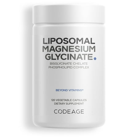 Codeage Liposomal Magnesium Bisglycinate Chelate Mineral Supplement, Phospholipids, 120 ct