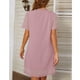 thumbnail image 3 of Vestido de encaje Ticfox con puntos de manga corta con cuello en V, 3 of 5