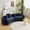 Dark Blue, variant on Yellow Curved Compressed Sofa, Creative Nordic-style Design for Living Room, Comfortable, Soft and Suitable for Multiple Scenarios