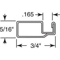 Prime Line Products PL14077 0.75 x 0.3125 x 94 in. Back Room Aluminum Screen Frame, Mill - Case of 20