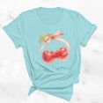 thumbnail image 2 of Blusas de Manga Corta para las Mujeres Divertida Impresión Cuello Redondo Camiseta Vintage, Blusas de Primavera para las Mujeres, 2 of 9