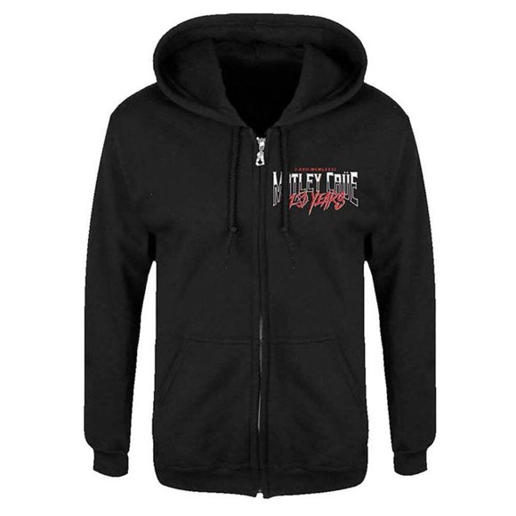 Motley Crue Sweat à Capuche Zippé Complet pour Adulte 40 Ans