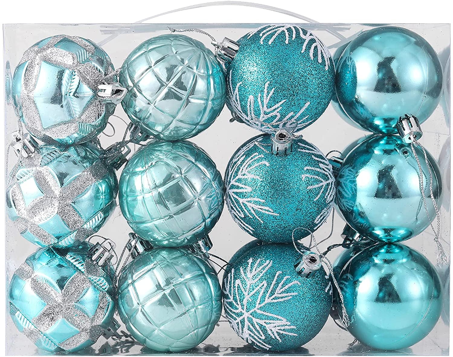 100 Pieces x DIY Paintable Christmas Decoration Ball 2.36 Inch Glass Cake Ornament 60mm
