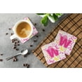 thumbnail image 3 of Carolines Treasures CJ2005-WFC Letter W Flowers And Butterflies Pink Foam Coasters- Set Of 4, 3 of 3