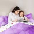 thumbnail image 5 of Homewish Purple Marble 3 Pieces Queen Comforter Set for Female Men Adults,Gradient Marbling Watercolor Ultra Soft Bedding Sets,Ombre Stone Pattern Bedding Comforter Set Breathable, 5 of 8