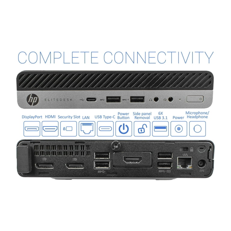 HP EliteDesk 800 G4 Mini PC, Intel Core i5-8500 Upto 4.1GHz
