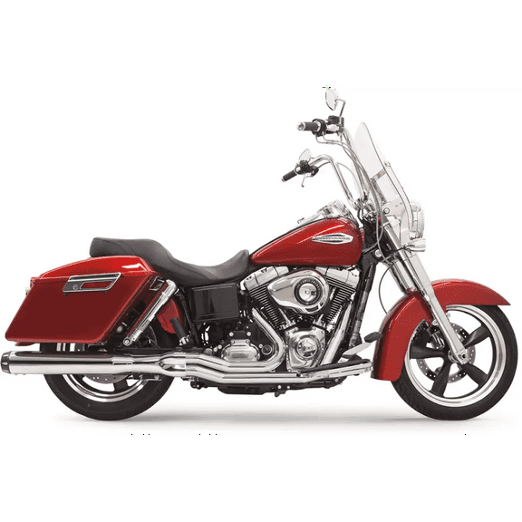 Bassani Road Rage Long 24" Straight-Can Chrome 2-into-1 Exhaust System (1D28R)