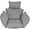 Grey, variant on TOPCHANCES 35" x 23" White Hanging Egg Chair Seat Pad, Foldable Machine Washable