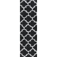 thumbnail image 3 of Transitional 2x8 Area Rug Shag Thick (2'3'' x 7'3'') Geometric Dark Gray, White Indoor Runner Easy to Clean, 3 of 9
