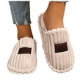 thumbnail image 6 of Juosiy Mens Slippers Memory Foam Warm Fuzzy Bedroom Slide House Shoes Indoor Outdoor Scuff, 6 of 7