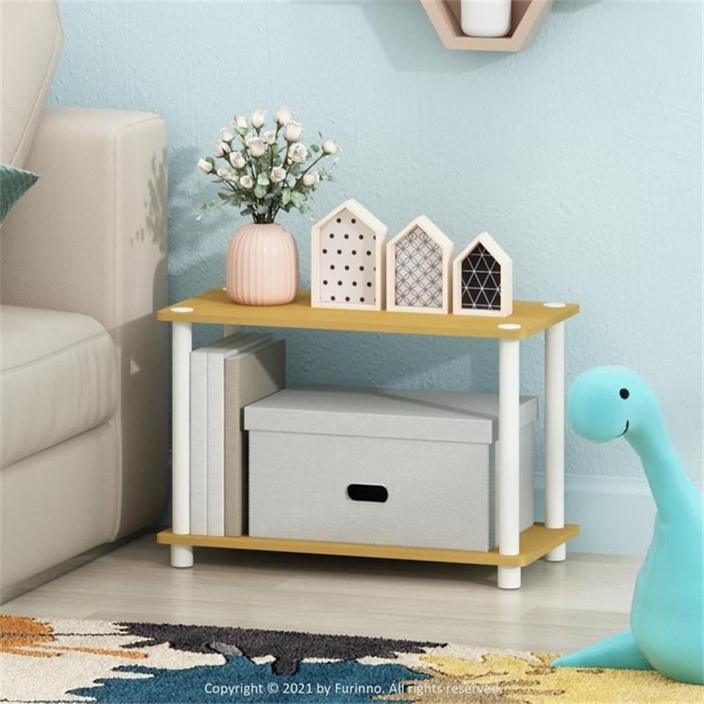 Furinno 11250 Turn-N-Tube 2-Tier No-Tools Shelf End Table Plant Stand
