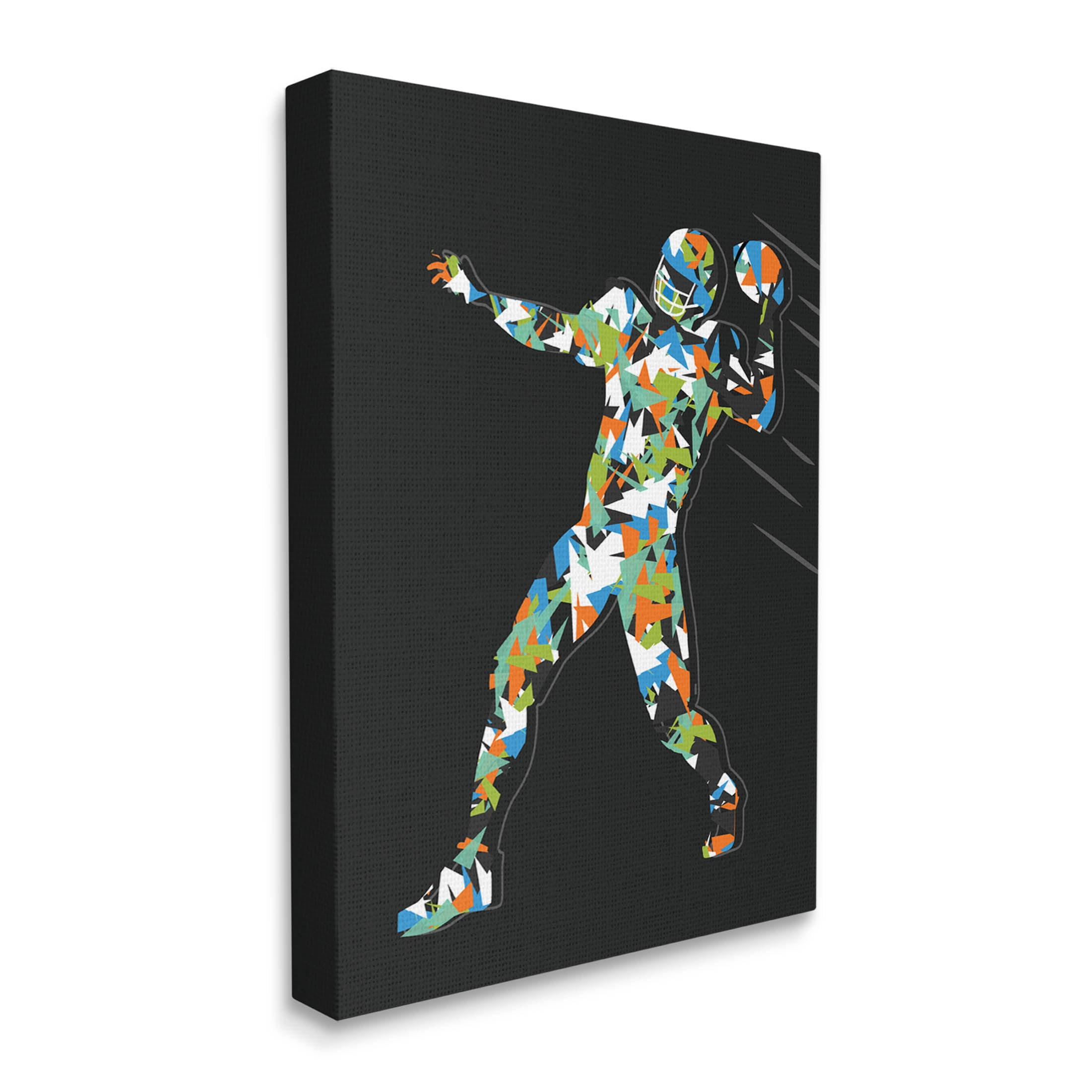 Stupell Industries Abstract Throwing Football Pose Graphic Art Gallery Wrapped Canvas Print Wall Art, Design by Arrolynn Weiderhold