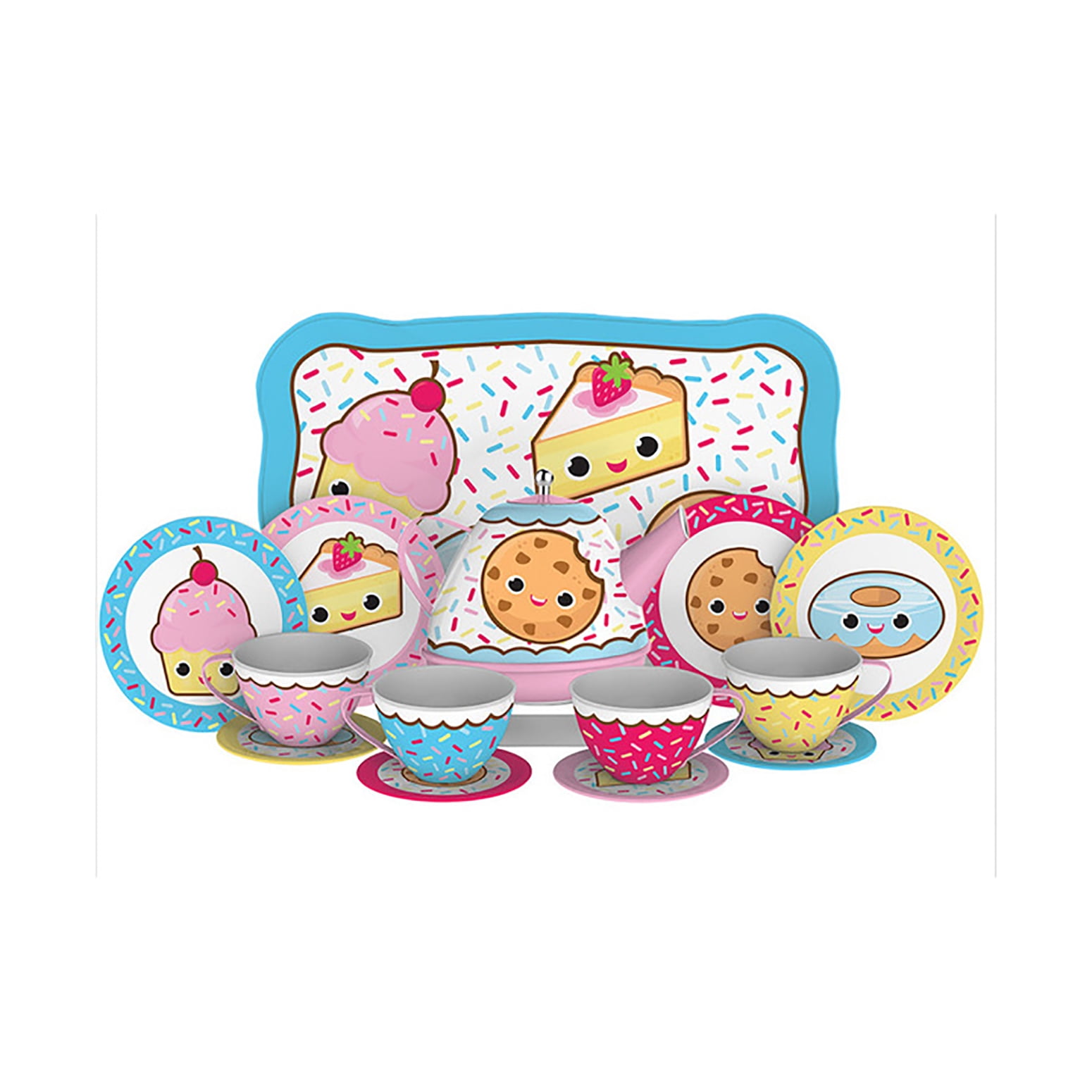 Schylling Sweet Treats Tin Tea Set - Walmart.com - Walmart.com