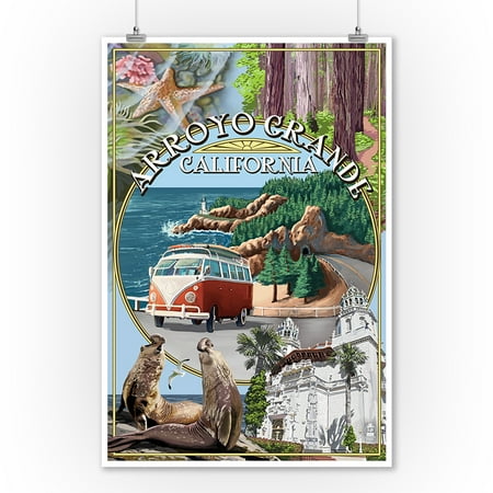 Arroyo Grande - Arroyo Grande, California - Montage - Lantern Press Poster (9x12 Art Print, Wall Decor Travel Poster)