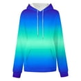 thumbnail image 3 of FNFYFH Womens Oversized Hoodies Gradient Drop Shoulder Sweatshirts Casual Long Sleeve Hooded Pullover Tops with Pockets, 3 of 5