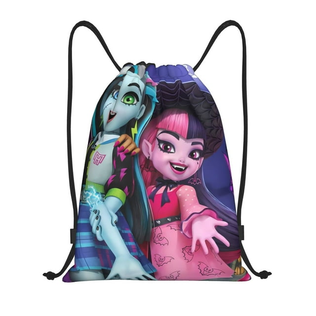 Zufioo Sac de Sport Monstre à Imprimé Épais Sac de Gym à Ficelles Lavable en Machine Sac à Dos à Ficelles Robuste pour Hommes Femmes-Petit