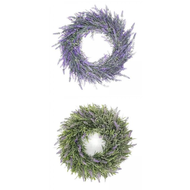 2 Uds Guirnalda De Puerta Artificial Colgante Flor De Lavanda Guirnalda Decoración De Plantas Falsas